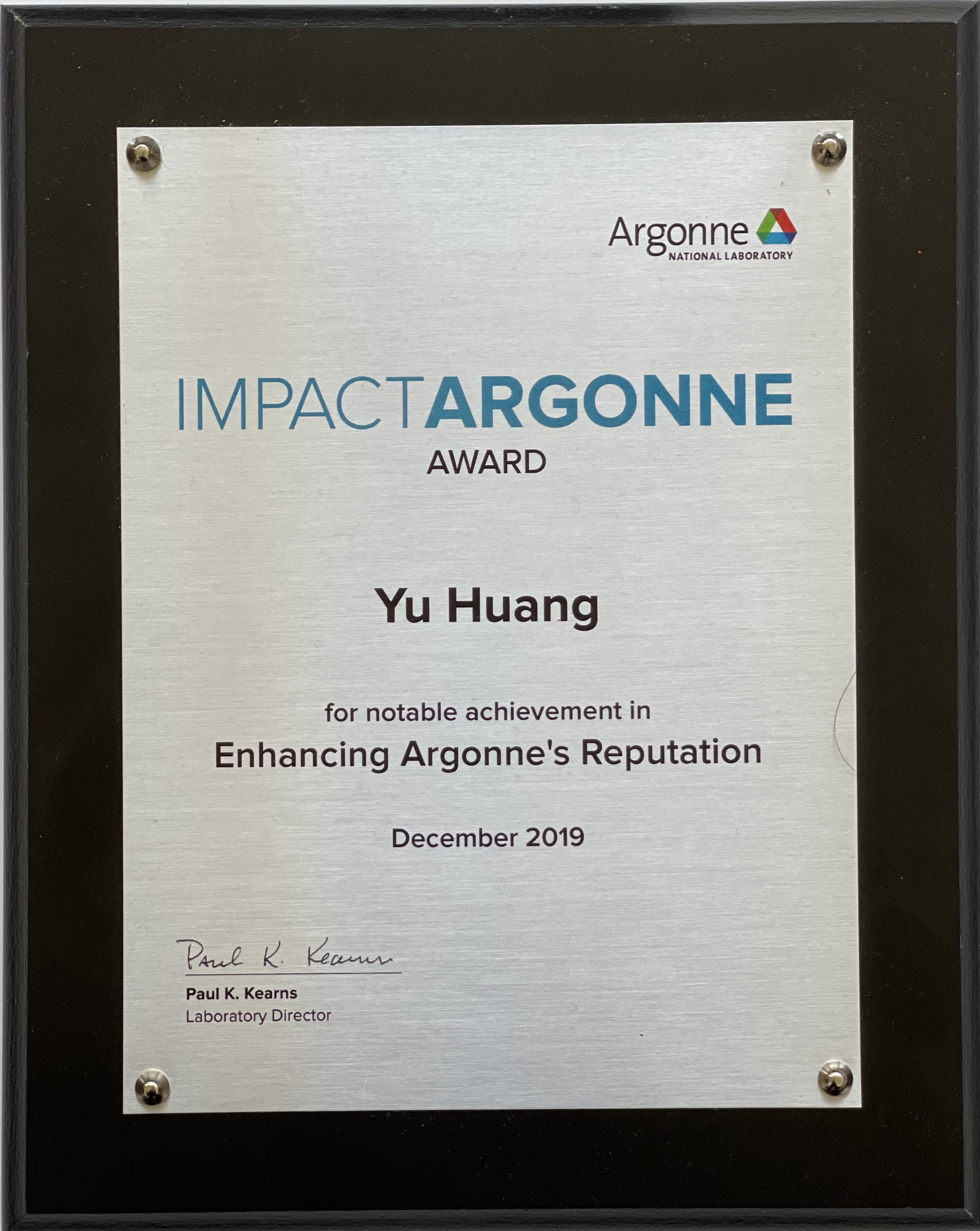 Impart Argonne Award 2019