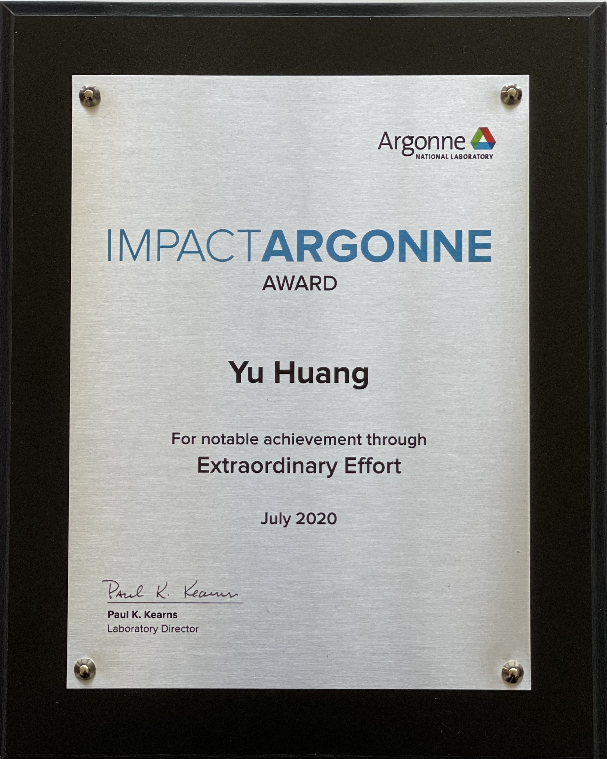 Impart Argonne Award 2020